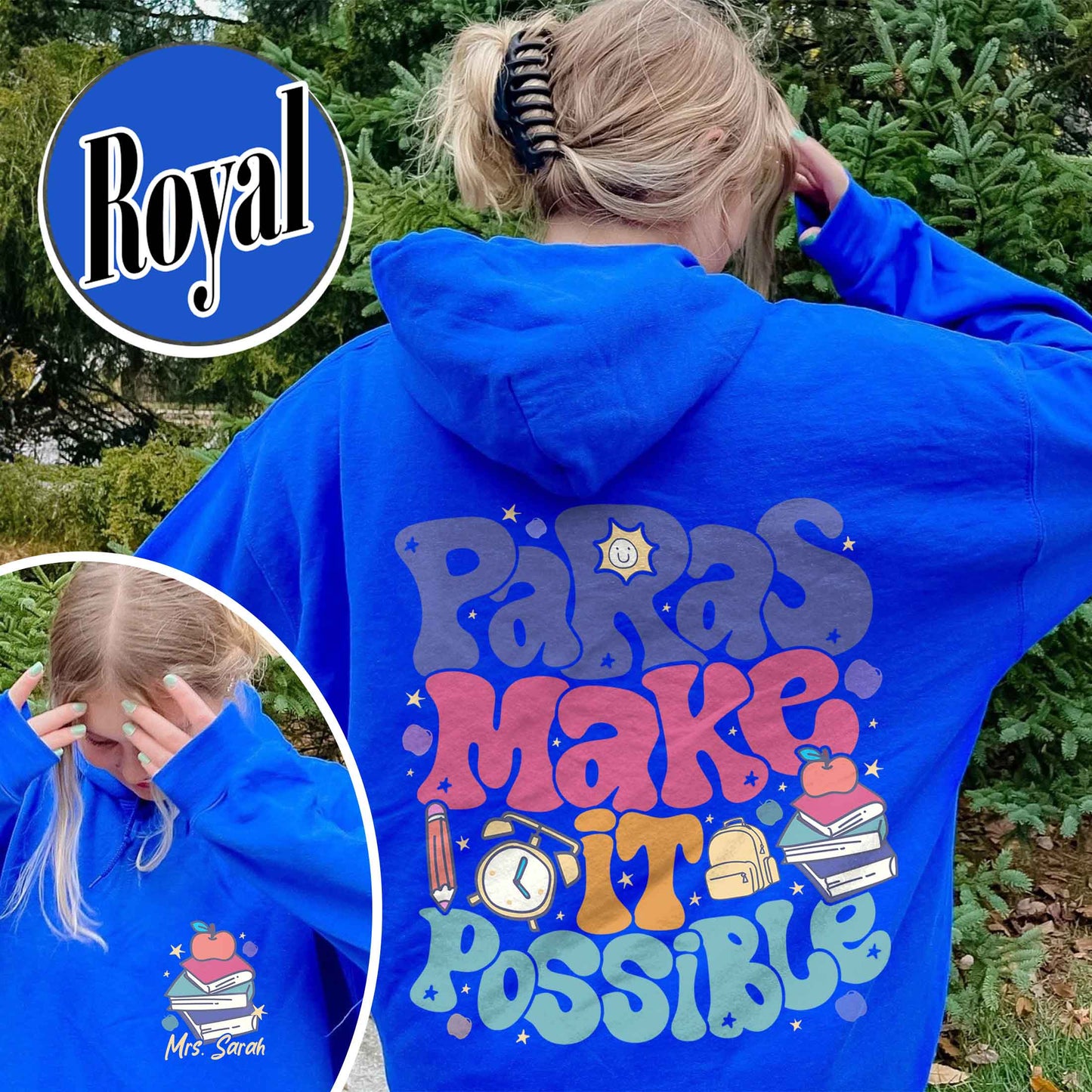 Custom Teacher Aide Hoodie, Personalized Paras Make It Possible Hoodie, Paraprofessional Hoodie