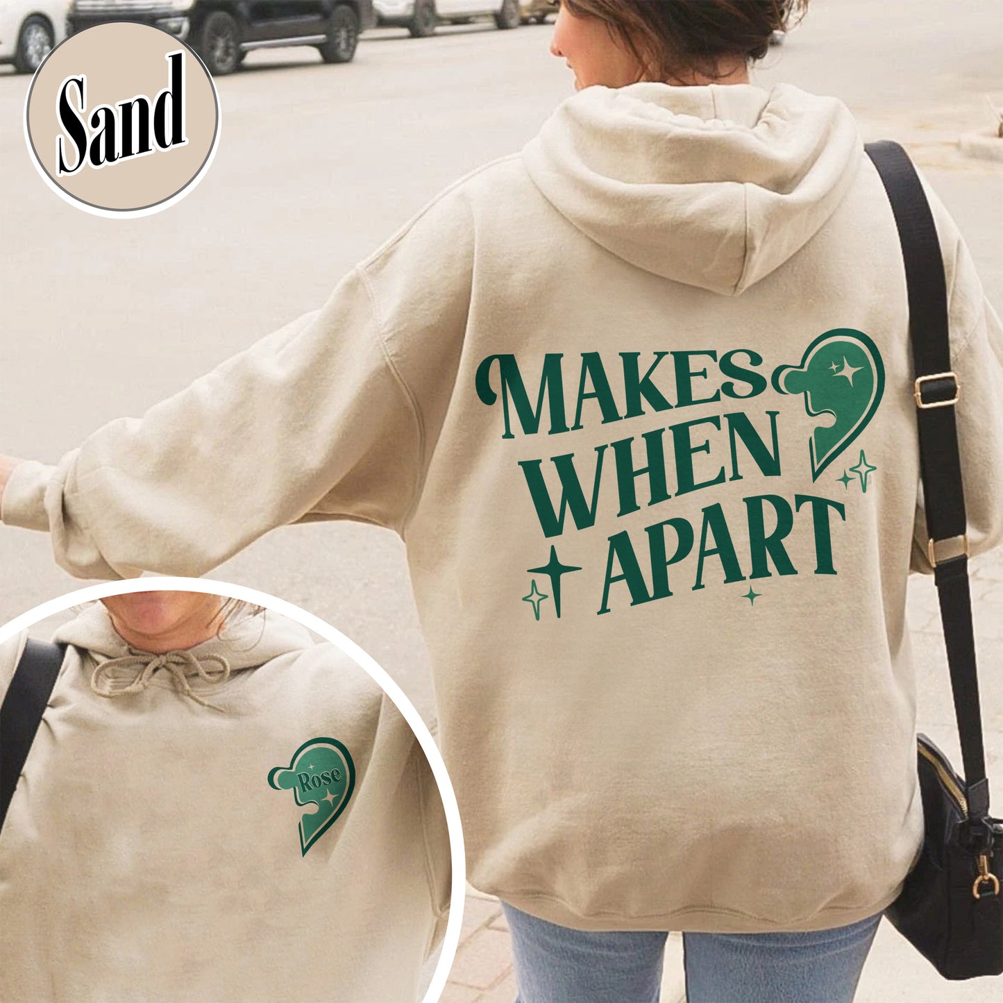 Custom Valentine Hoodie,Nothing Makes Sense When Were Apart,Matching Couple Valentine Hoodie