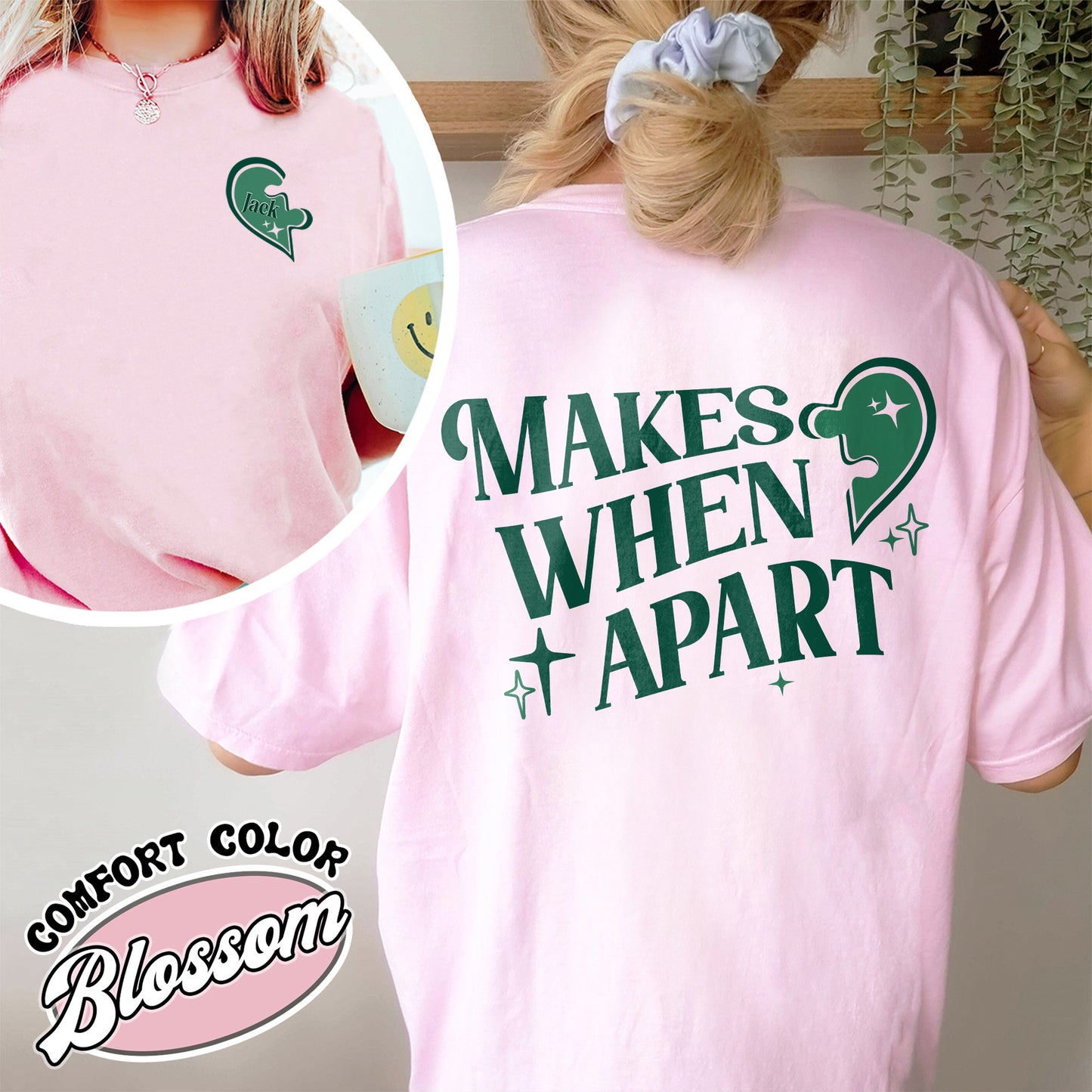 Custom Valentine Comfort Colors Shirt,Nothing Makes Sense When Were Apart,Matching Couple Valentine Shirt