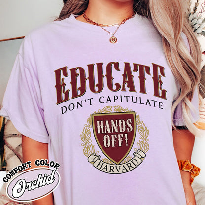 DEI Funding Cut Comfort Color Shirt, Protect Higher Education Shirt, Support Harvard Shirt, FDT Shirt