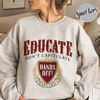 DEI Funding Cut Sweatshirt, Protect Higher Education Sweatshirt, Support Harvard Sweatshirt, FDT Sweatshirt