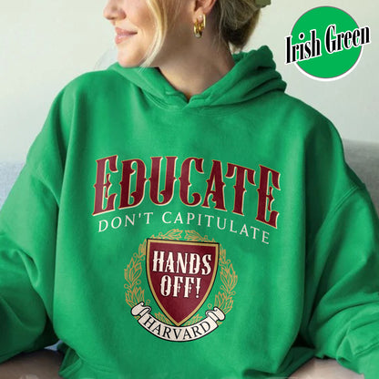 DEI Funding Cut Hoodie, Protect Higher Education Hoodie, Support Harvard Hoodie, FDT Hoodie