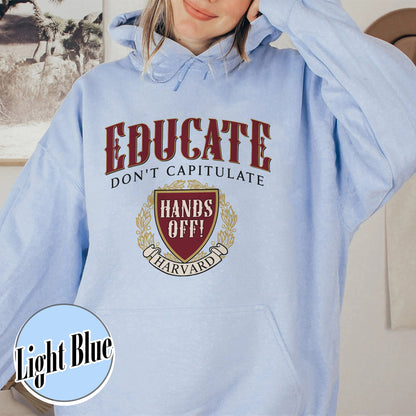 DEI Funding Cut Hoodie, Protect Higher Education Hoodie, Support Harvard Hoodie, FDT Hoodie