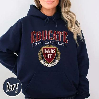 DEI Funding Cut Hoodie, Protect Higher Education Hoodie, Support Harvard Hoodie, FDT Hoodie