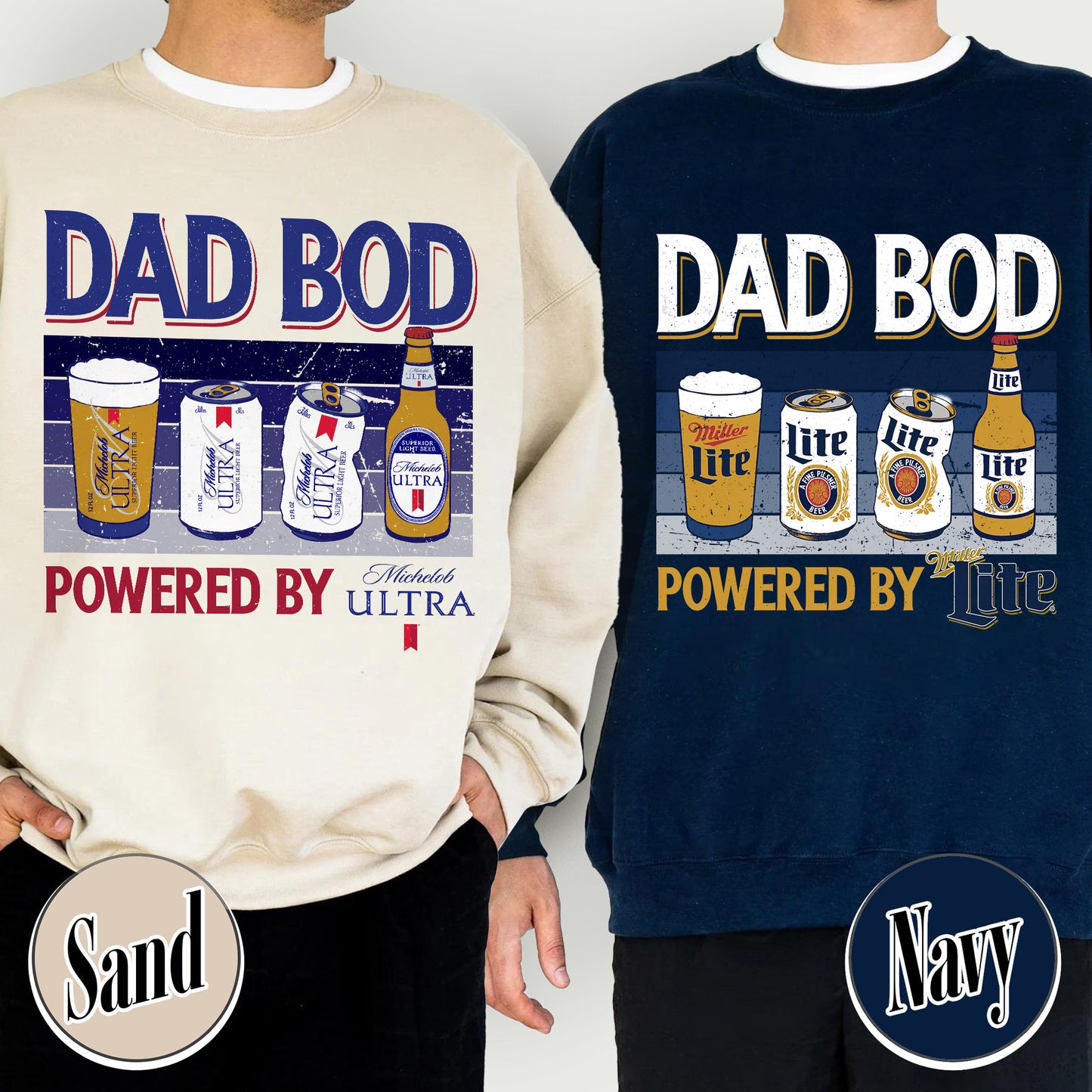 Dad Bod Sweatshirt, Father's Day Sweatshirt, Dad Bod Powered Sweatshirt,Dad Bod Powered By Sweatshirt