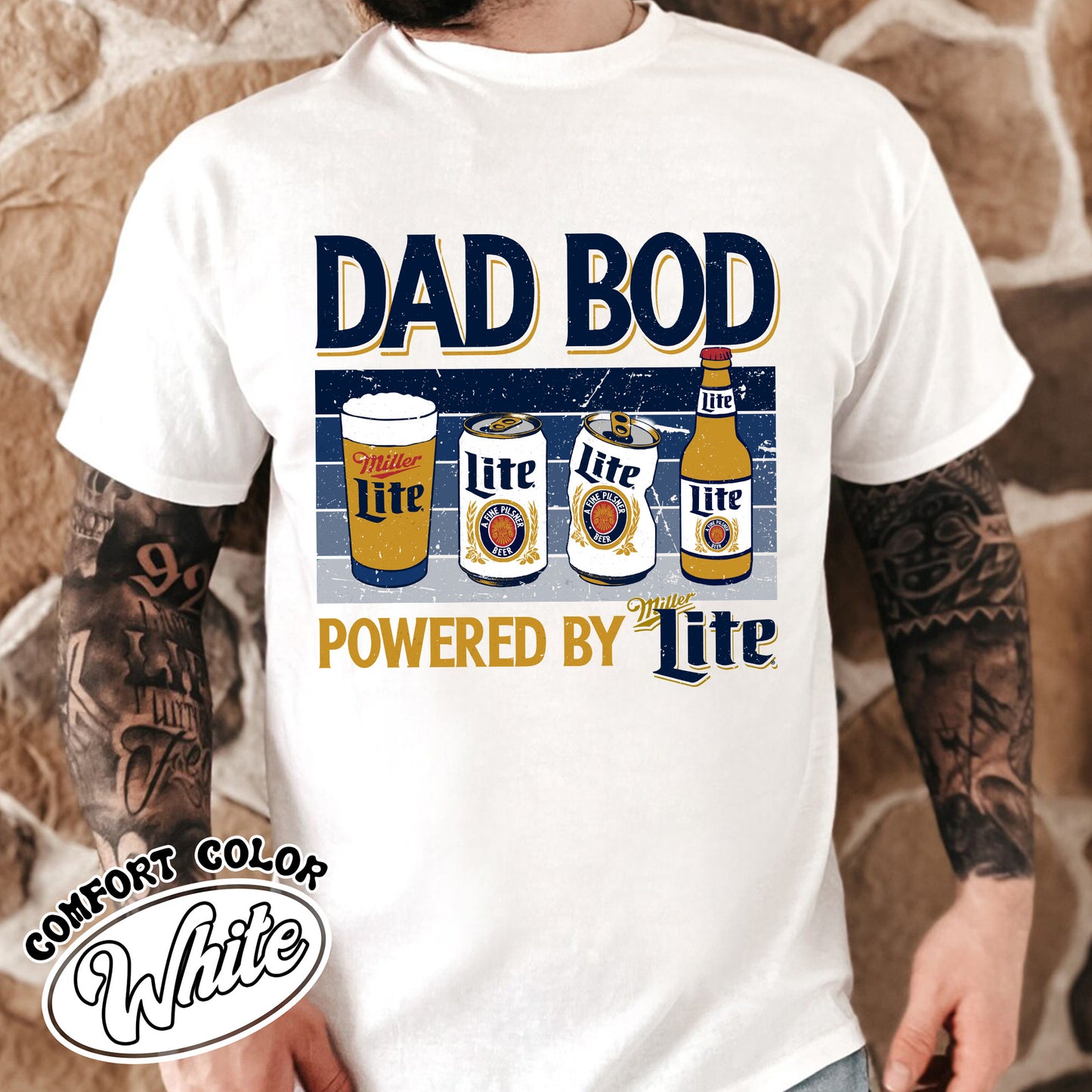 Dad Bod Comfort Colors shirt, Father's Day Shirt, Dad Bod Powered Tshirt,Dad Bod Powered By Shirt,