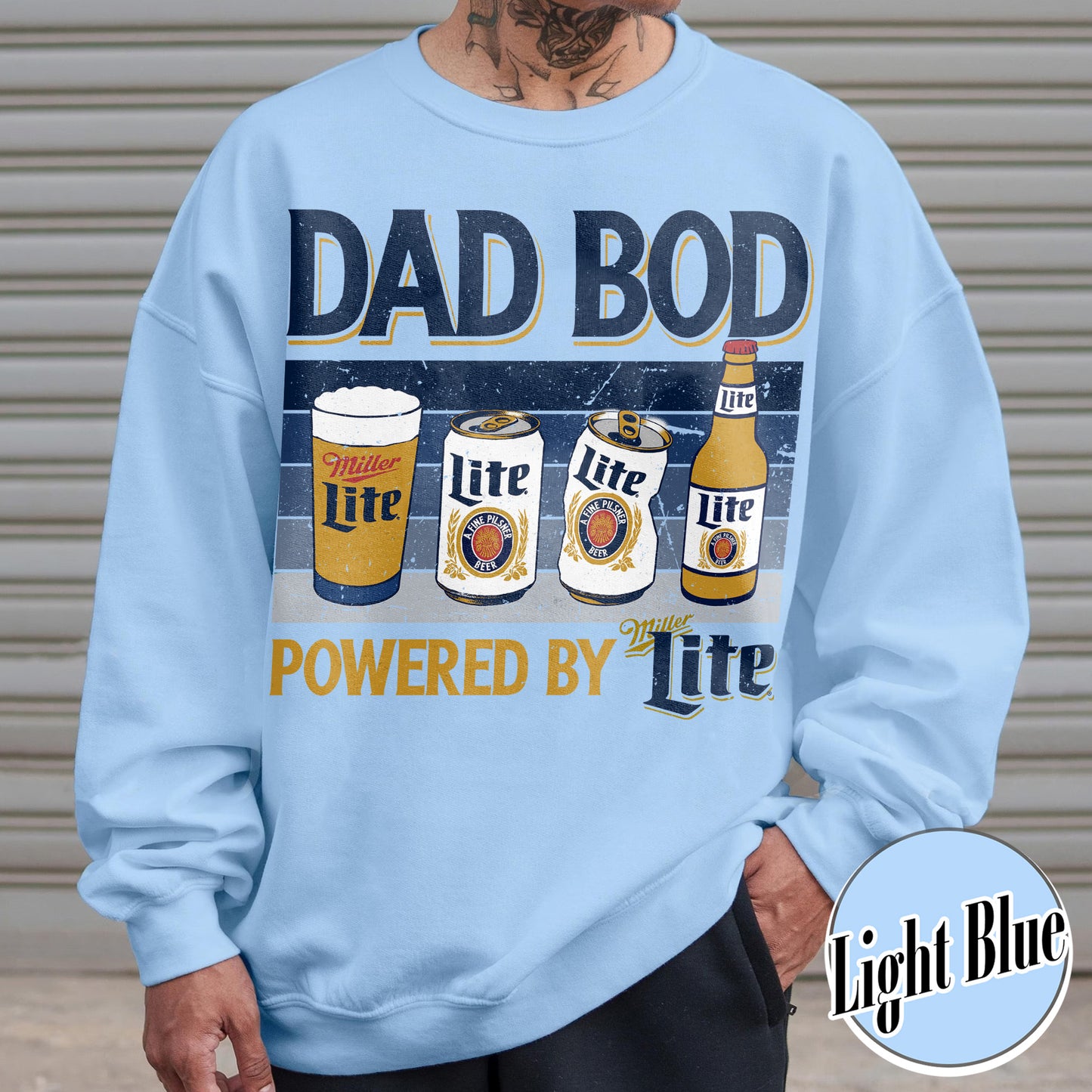 Dad Bod Sweatshirt, Father's Day Sweatshirt, Dad Bod Powered Sweatshirt,Dad Bod Powered By Sweatshirt