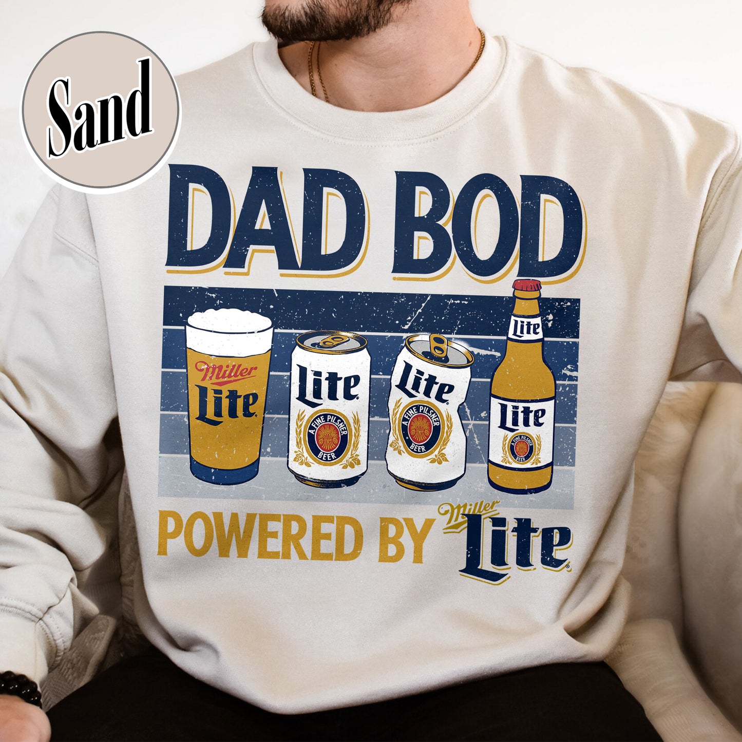 Dad Bod Sweatshirt, Father's Day Sweatshirt, Dad Bod Powered Sweatshirt,Dad Bod Powered By Sweatshirt