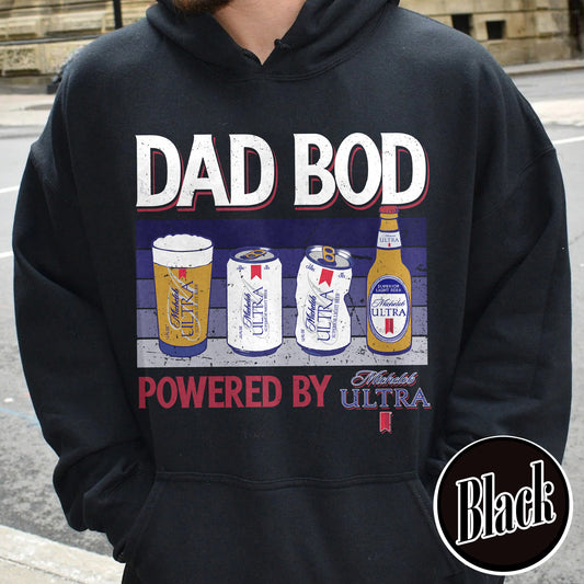 Dad Bod Hoodie, Father's Day Hoodie, Dad Bod Powered Hoodie,Dad Bod Powered By Hoodie
