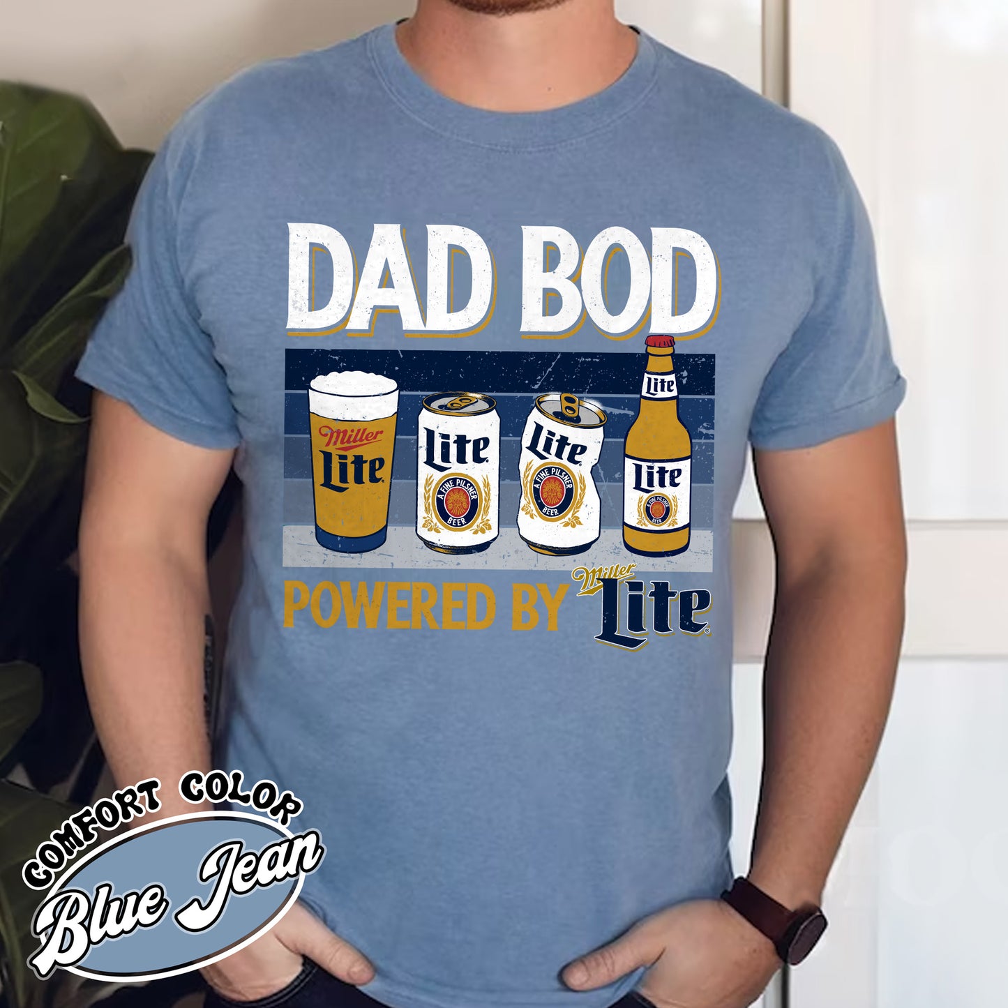 Dad Bod Comfort Colors shirt, Father's Day Shirt, Dad Bod Powered Tshirt,Dad Bod Powered By Shirt,