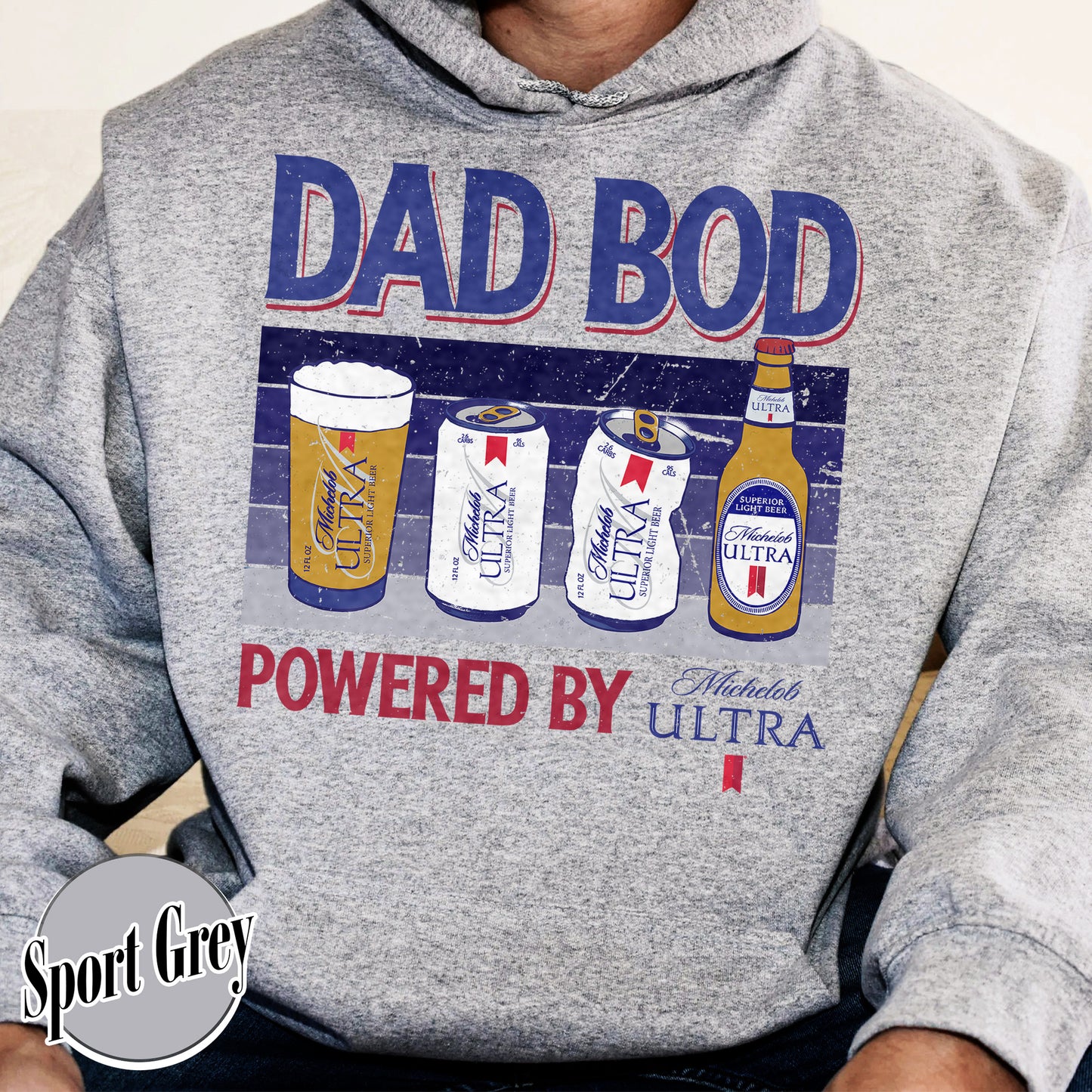 Dad Bod Hoodie, Father's Day Hoodie, Dad Bod Powered Hoodie,Dad Bod Powered By Hoodie