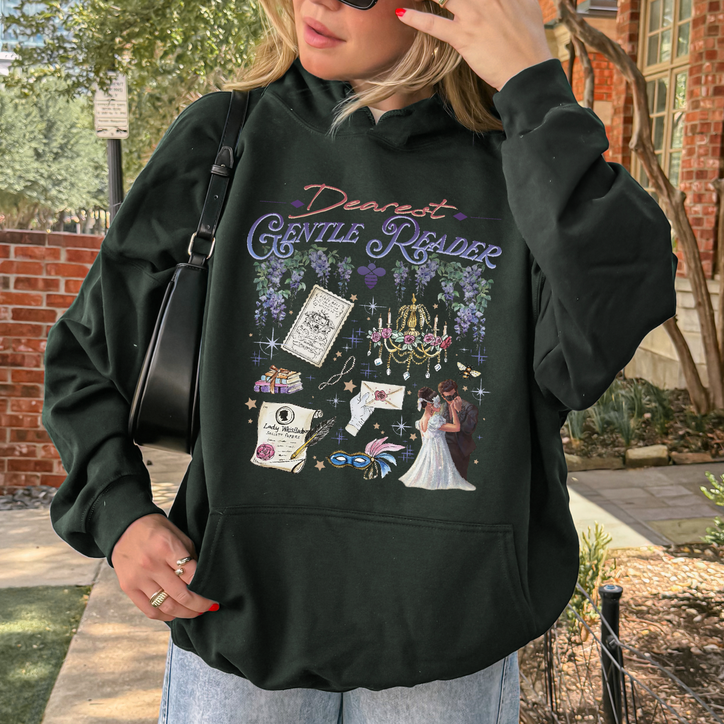 Dearest Gentle Reader, Regency Romance Aesthetic, Bridgerton Inspired Gift for Book Lovers Hoodie