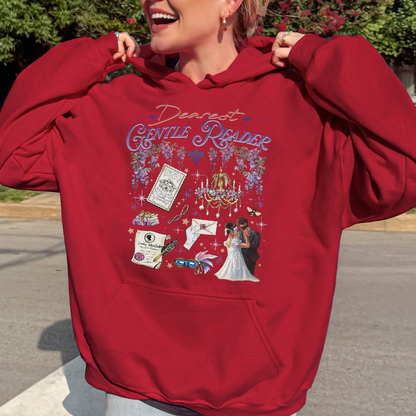Dearest Gentle Reader, Regency Romance Aesthetic, Bridgerton Inspired Gift for Book Lovers Hoodie