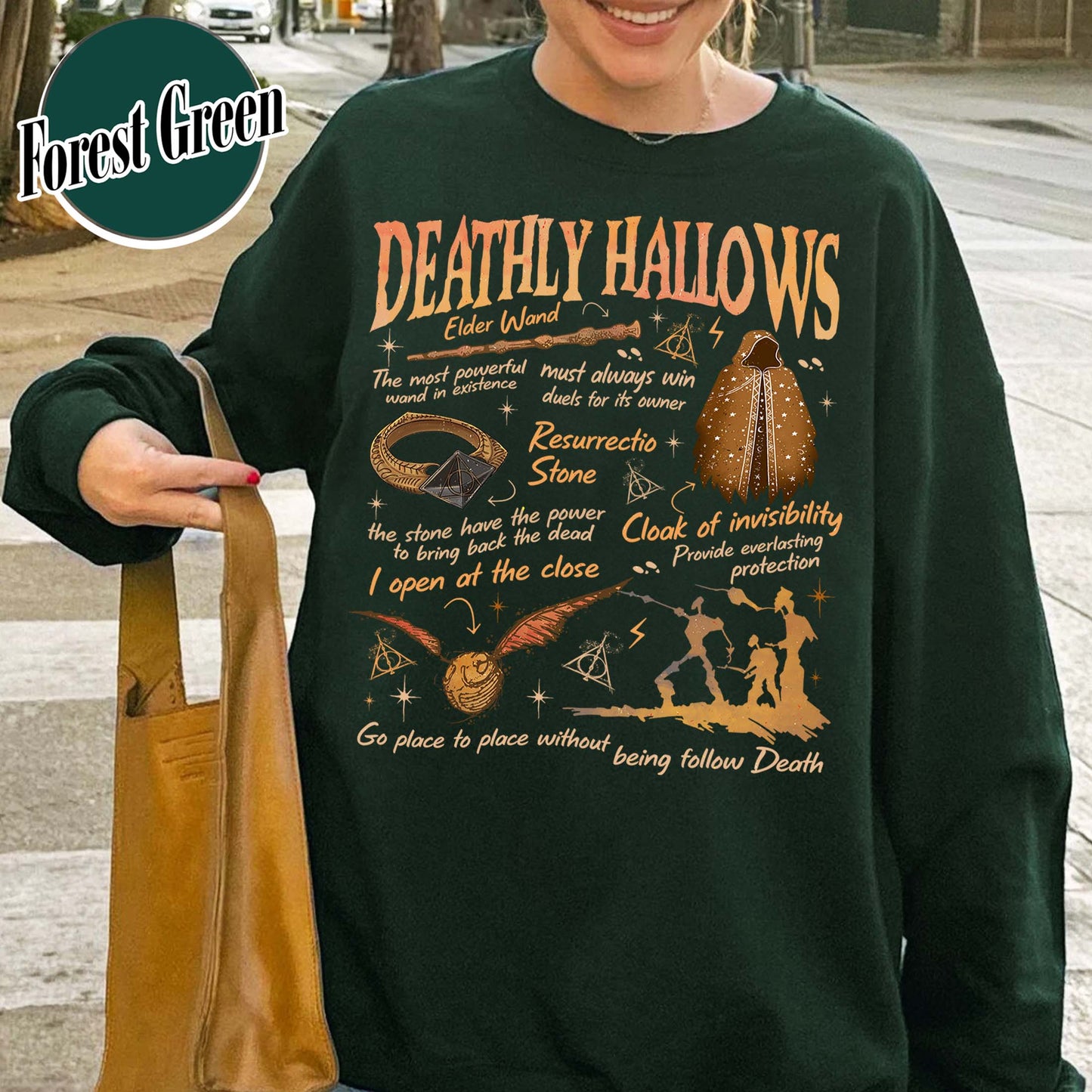Deathly Hallows Wizard Sweatshirt, Wizarding World Sweatshirt for Fan, Halloween Fall Season Sweatshirt, Gift for Book Lover