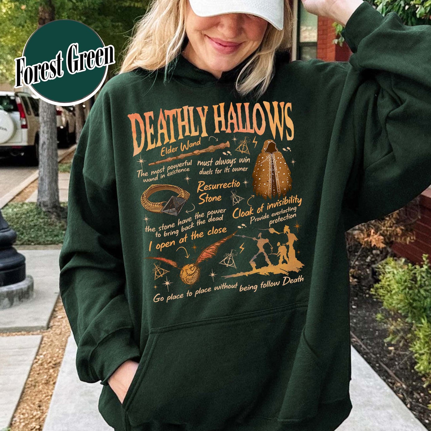 Deathly Hallows Wizard Hoodie, Wizarding World Hoodie for Fan, Halloween Fall Season Hoodie, Gift for Book Lover