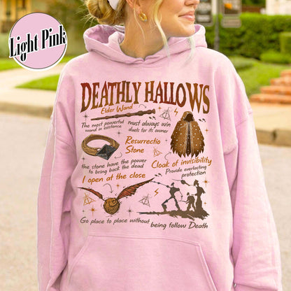 Deathly Hallows Wizard Hoodie, Wizarding World Hoodie for Fan, Halloween Fall Season Hoodie, Gift for Book Lover