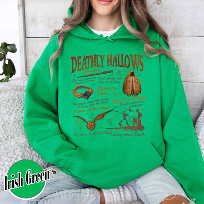 Deathly Hallows Wizard Hoodie, Wizarding World Hoodie for Fan, Halloween Fall Season Hoodie, Gift for Book Lover