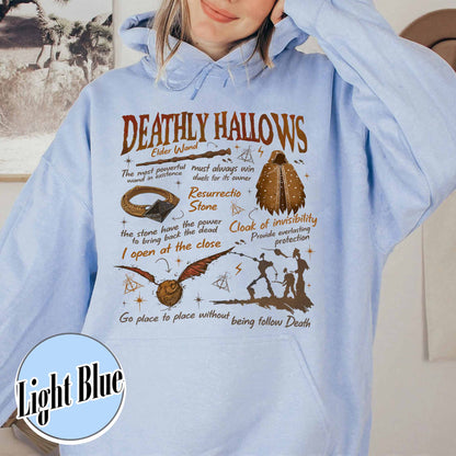Deathly Hallows Wizard Hoodie, Wizarding World Hoodie for Fan, Halloween Fall Season Hoodie, Gift for Book Lover