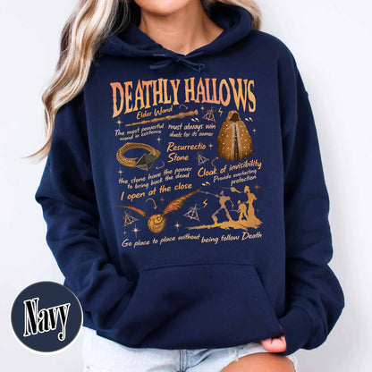 Deathly Hallows Wizard Hoodie, Wizarding World Hoodie for Fan, Halloween Fall Season Hoodie, Gift for Book Lover