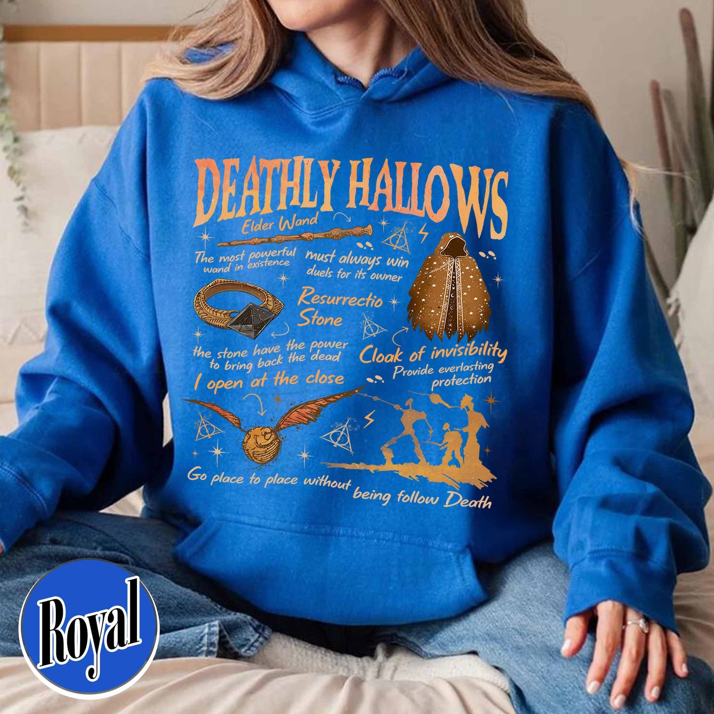 Deathly Hallows Wizard Hoodie, Wizarding World Hoodie for Fan, Halloween Fall Season Hoodie, Gift for Book Lover