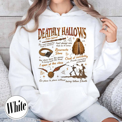 Deathly Hallows Wizard Hoodie, Wizarding World Hoodie for Fan, Halloween Fall Season Hoodie, Gift for Book Lover