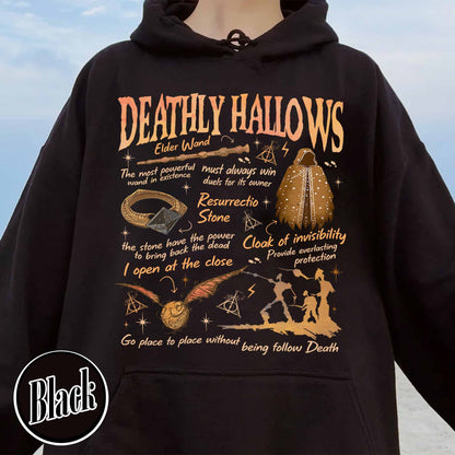 Deathly Hallows Wizard Hoodie, Wizarding World Hoodie for Fan, Halloween Fall Season Hoodie, Gift for Book Lover