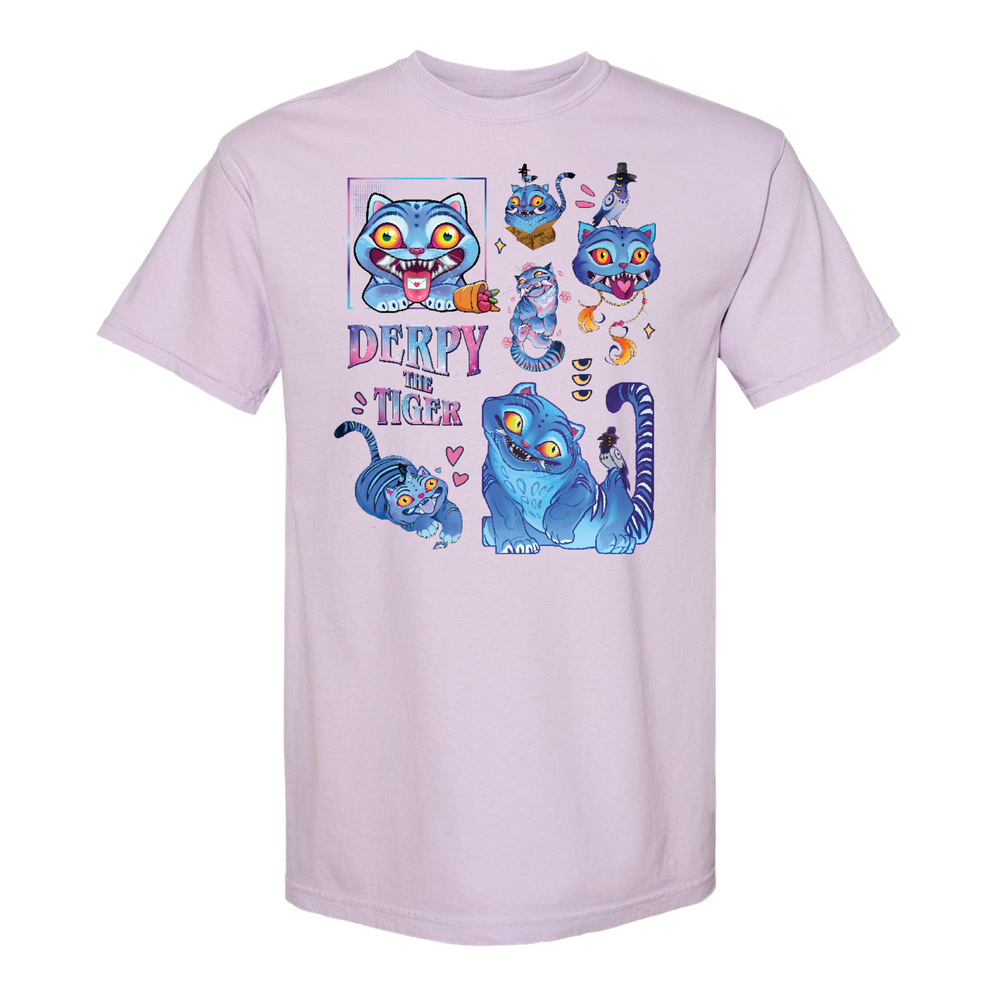 Derpy the Tiger Comfort Color Shirt, Huntrix Tiger Tee, Demon Hunter Kpop Shirt, Cute Animal Kids Top, Funny Kpop Movie Gift, Huntrix Fan