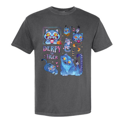 Derpy the Tiger Comfort Color Shirt, Huntrix Tiger Tee, Demon Hunter Kpop Shirt, Cute Animal Kids Top, Funny Kpop Movie Gift, Huntrix Fan