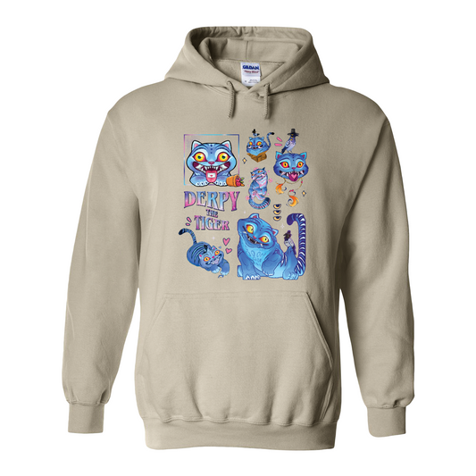 Derpy the Tiger Hoodie, Huntrix Tiger Hoodie, Demon Hunter Kpop Hoodie, Cute Animal Kids Top, Funny Kpop Movie Gift, Huntrix Fan
