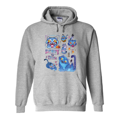 Derpy the Tiger Hoodie, Huntrix Tiger Hoodie, Demon Hunter Kpop Hoodie, Cute Animal Kids Top, Funny Kpop Movie Gift, Huntrix Fan