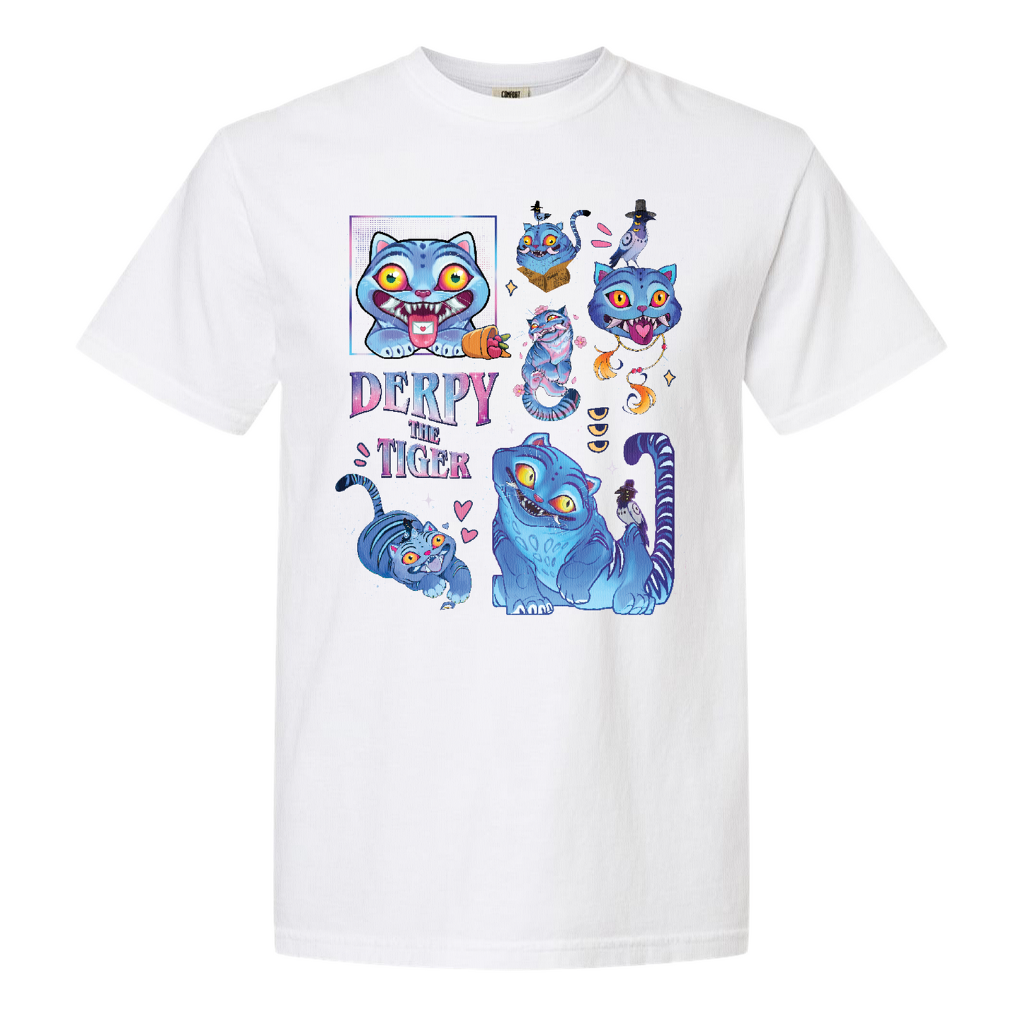 Derpy the Tiger Comfort Color Shirt, Huntrix Tiger Tee, Demon Hunter Kpop Shirt, Cute Animal Kids Top, Funny Kpop Movie Gift, Huntrix Fan
