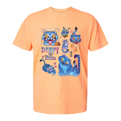 Derpy the Tiger Comfort Color Shirt, Huntrix Tiger Tee, Demon Hunter Kpop Shirt, Cute Animal Kids Top, Funny Kpop Movie Gift, Huntrix Fan