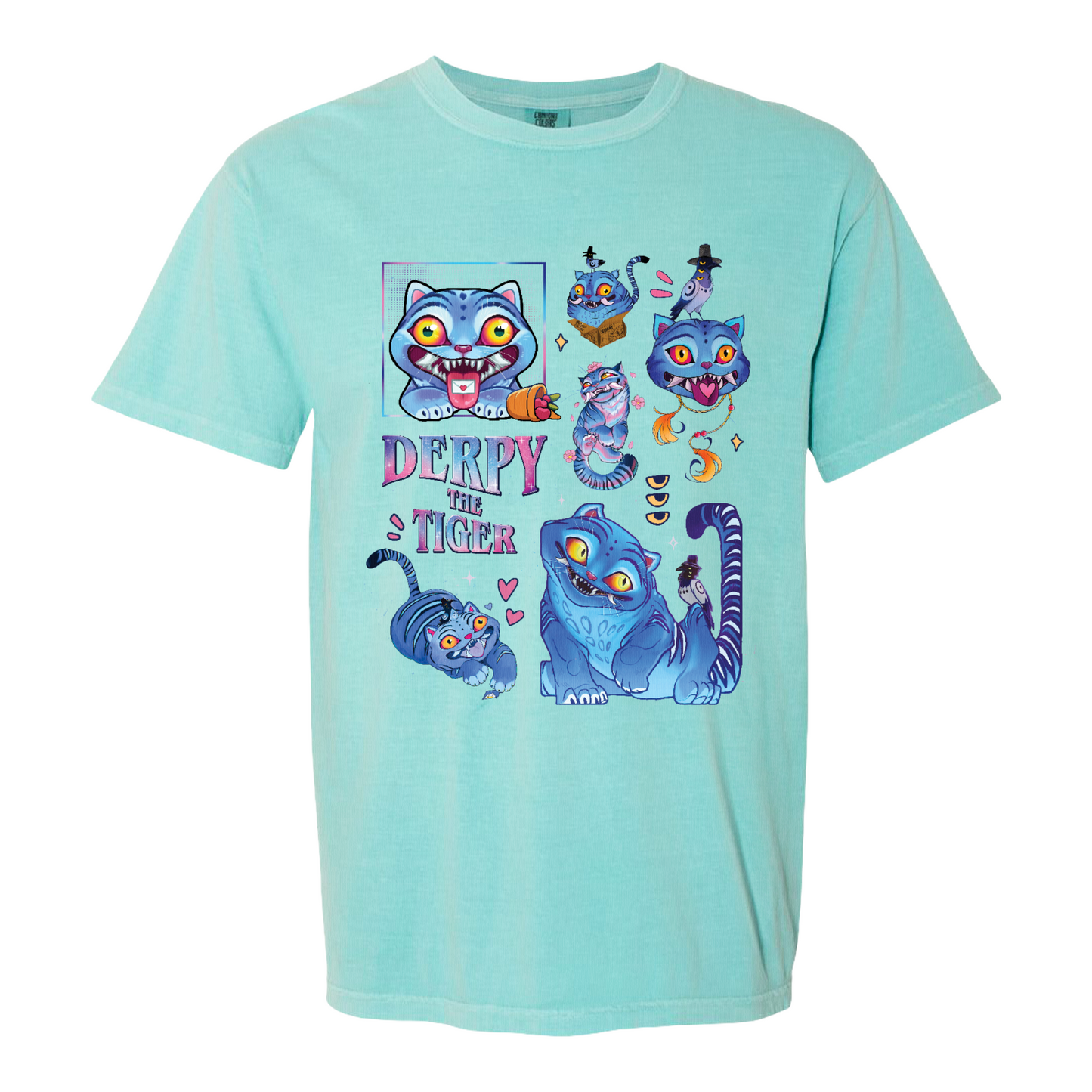 Derpy the Tiger Comfort Color Shirt, Huntrix Tiger Tee, Demon Hunter Kpop Shirt, Cute Animal Kids Top, Funny Kpop Movie Gift, Huntrix Fan