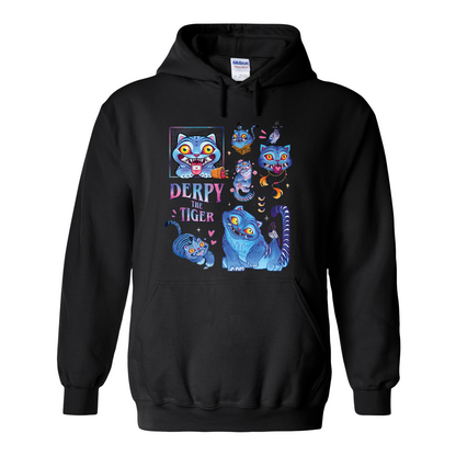 Derpy the Tiger Hoodie, Huntrix Tiger Hoodie, Demon Hunter Kpop Hoodie, Cute Animal Kids Top, Funny Kpop Movie Gift, Huntrix Fan