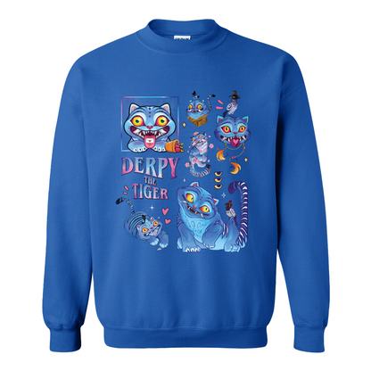 Derpy the Tiger Sweatshirt, Huntrix Tiger Sweatshirt, Demon Hunter Kpop Sweatshirt, Cute Animal Kids Top, Funny Kpop Movie Gift, Huntrix Fan