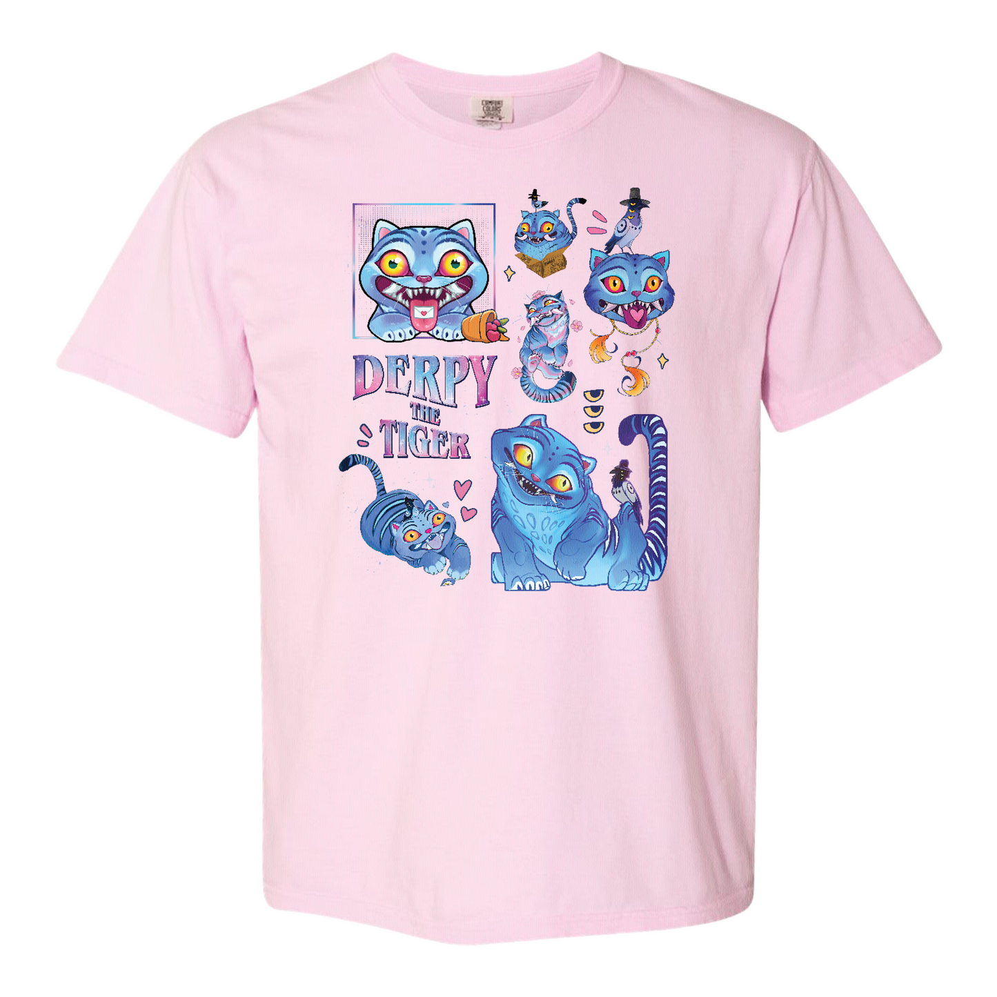 Derpy the Tiger Comfort Color Shirt, Huntrix Tiger Tee, Demon Hunter Kpop Shirt, Cute Animal Kids Top, Funny Kpop Movie Gift, Huntrix Fan