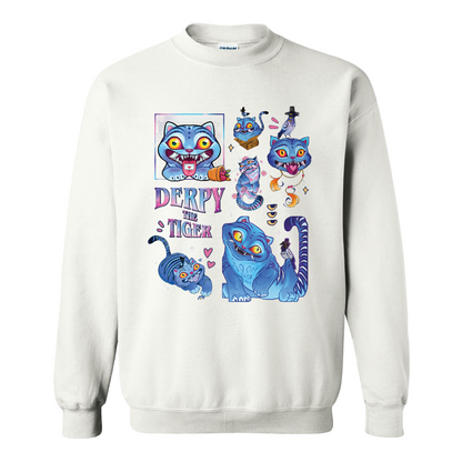 Derpy the Tiger Sweatshirt, Huntrix Tiger Sweatshirt, Demon Hunter Kpop Sweatshirt, Cute Animal Kids Top, Funny Kpop Movie Gift, Huntrix Fan
