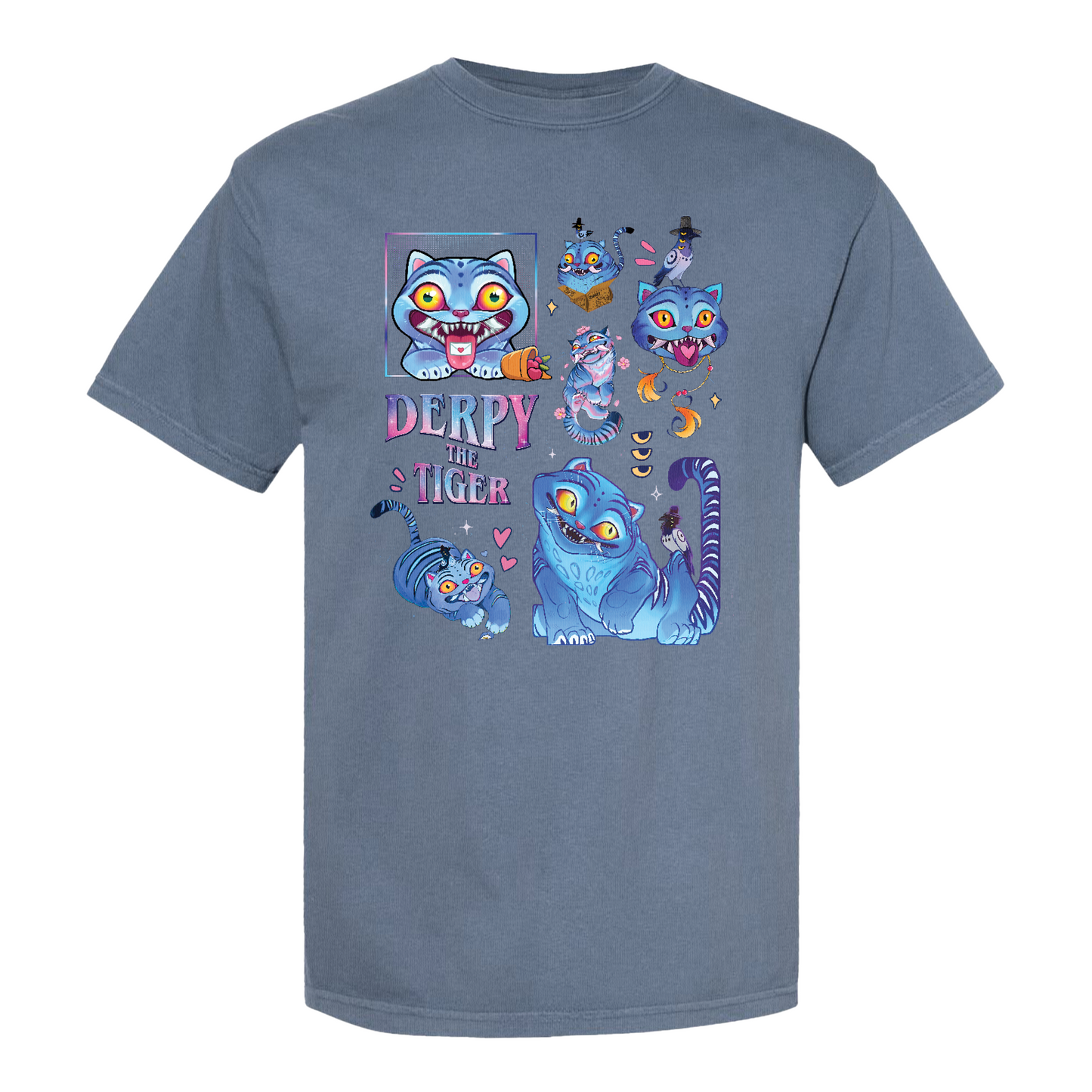 Derpy the Tiger Comfort Color Shirt, Huntrix Tiger Tee, Demon Hunter Kpop Shirt, Cute Animal Kids Top, Funny Kpop Movie Gift, Huntrix Fan