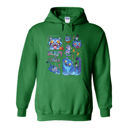 Derpy the Tiger Hoodie, Huntrix Tiger Hoodie, Demon Hunter Kpop Hoodie, Cute Animal Kids Top, Funny Kpop Movie Gift, Huntrix Fan