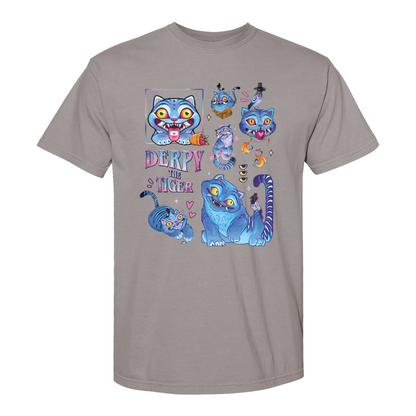 Derpy the Tiger Comfort Color Shirt, Huntrix Tiger Tee, Demon Hunter Kpop Shirt, Cute Animal Kids Top, Funny Kpop Movie Gift, Huntrix Fan