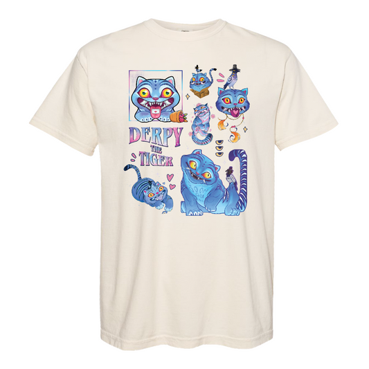 Derpy the Tiger Comfort Color Shirt, Huntrix Tiger Tee, Demon Hunter Kpop Shirt, Cute Animal Kids Top, Funny Kpop Movie Gift, Huntrix Fan