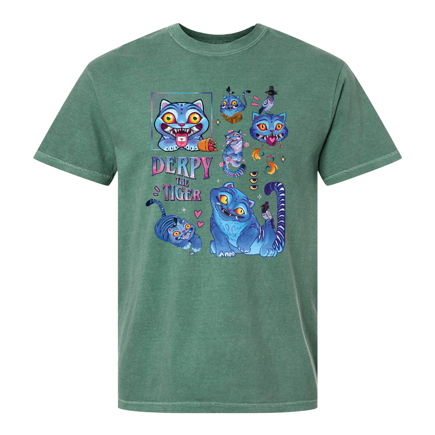 Derpy the Tiger Comfort Color Shirt, Huntrix Tiger Tee, Demon Hunter Kpop Shirt, Cute Animal Kids Top, Funny Kpop Movie Gift, Huntrix Fan