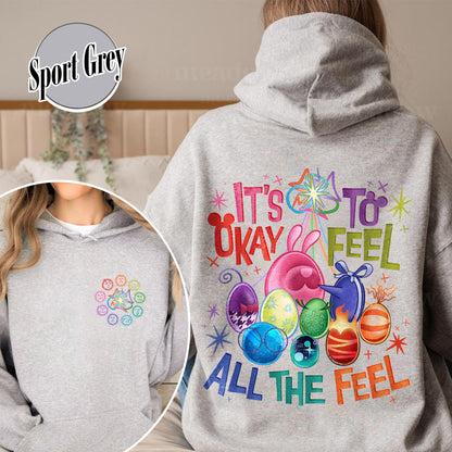 Mental Health Matter Hoodie,It's Okay To Feel All The Feels Hoodie,Teacher Hoodie, Gift for Teacher