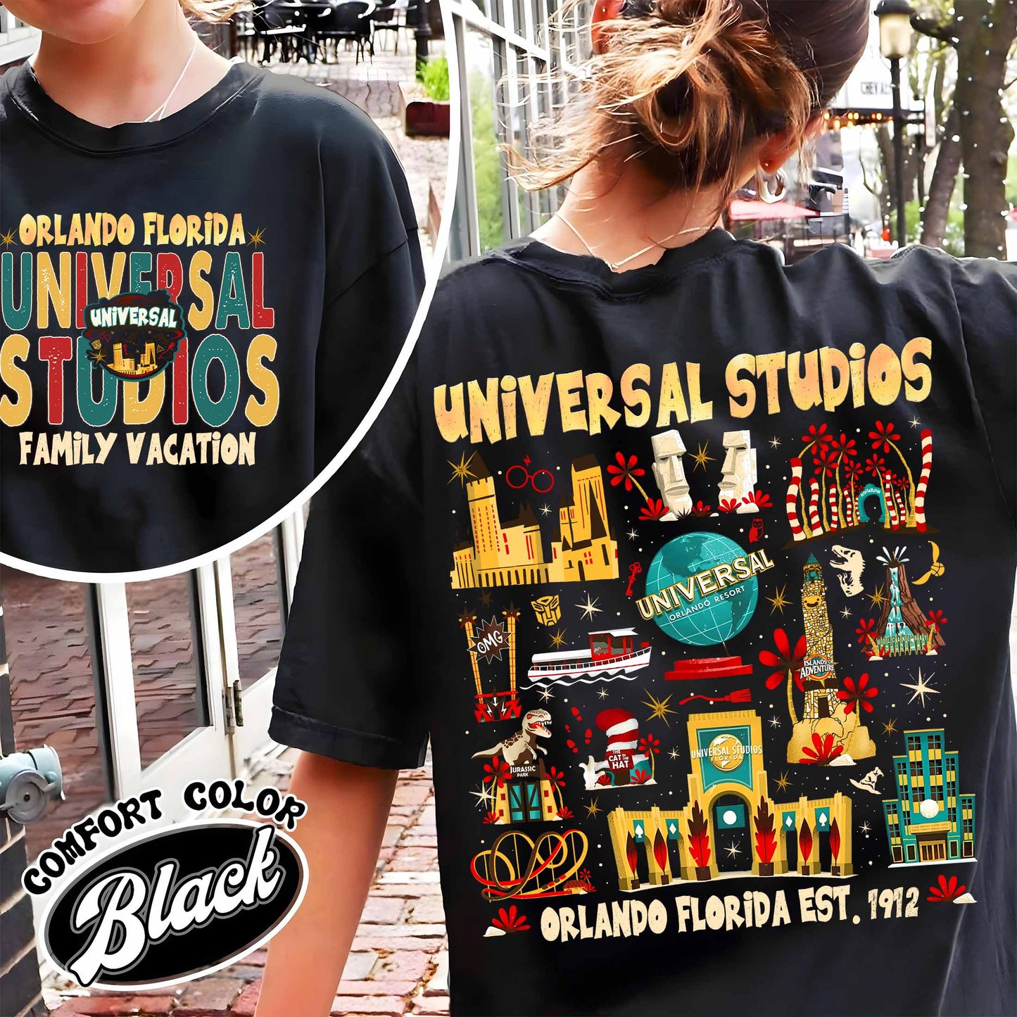 Family Comfort Color Shirt, Universal Studios 2025 Trip Shirt, Universal Orlando Shirt