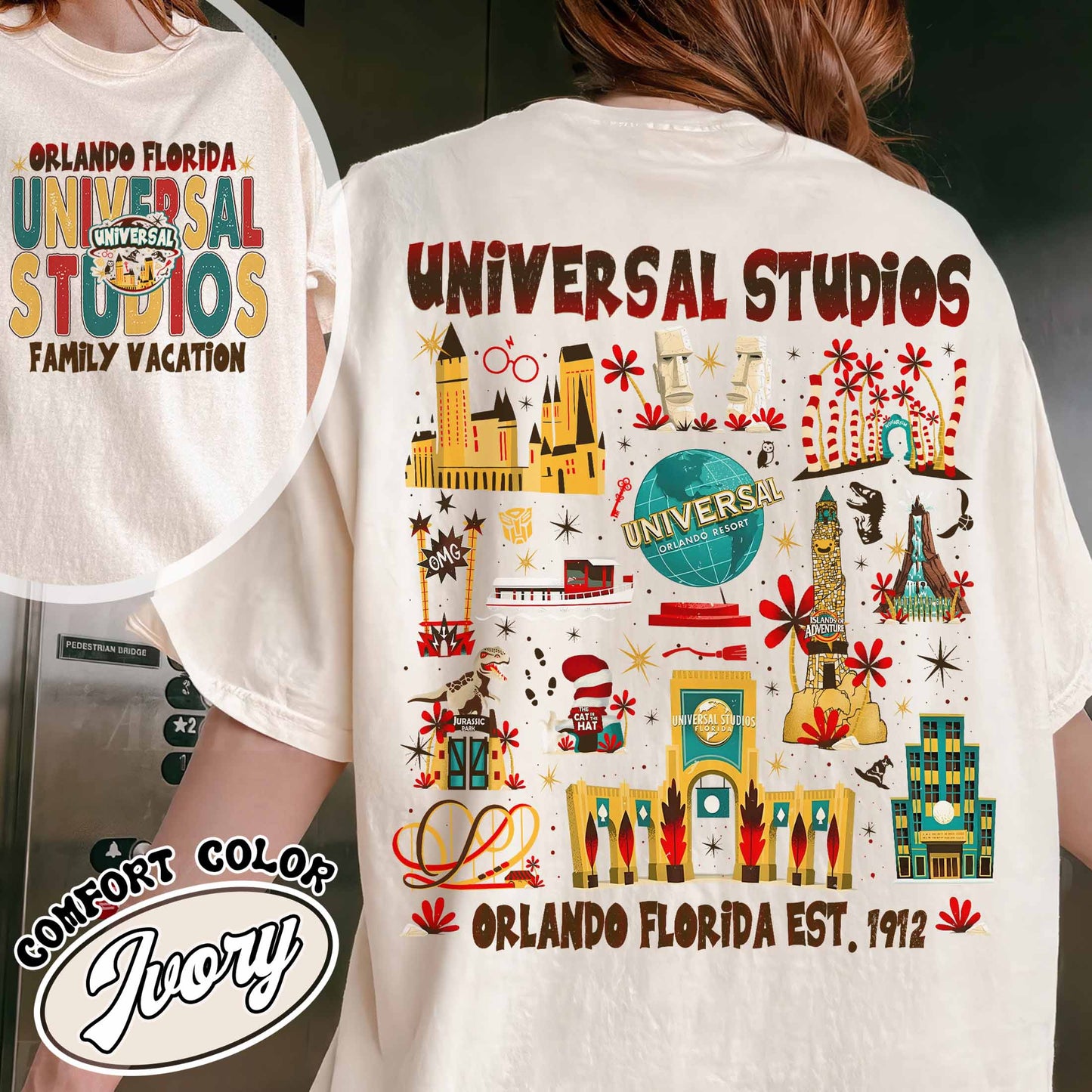 Family Comfort Color Shirt, Universal Studios 2025 Trip Shirt, Universal Orlando Shirt