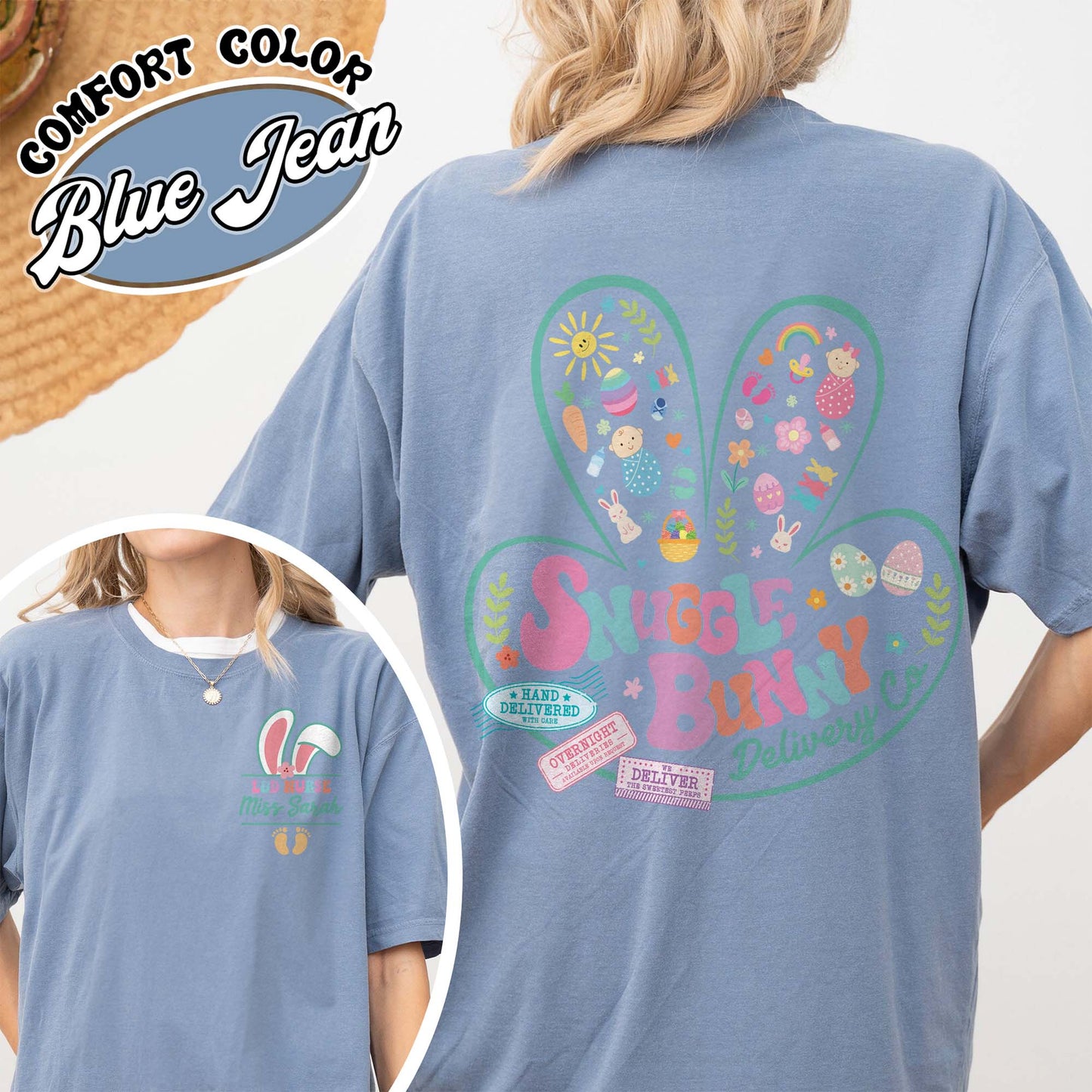 Easter Comfort Color Shirt, Custom Snuggle Bunny Delivery Co Shirt, Labor and Delivery Easter Shirt