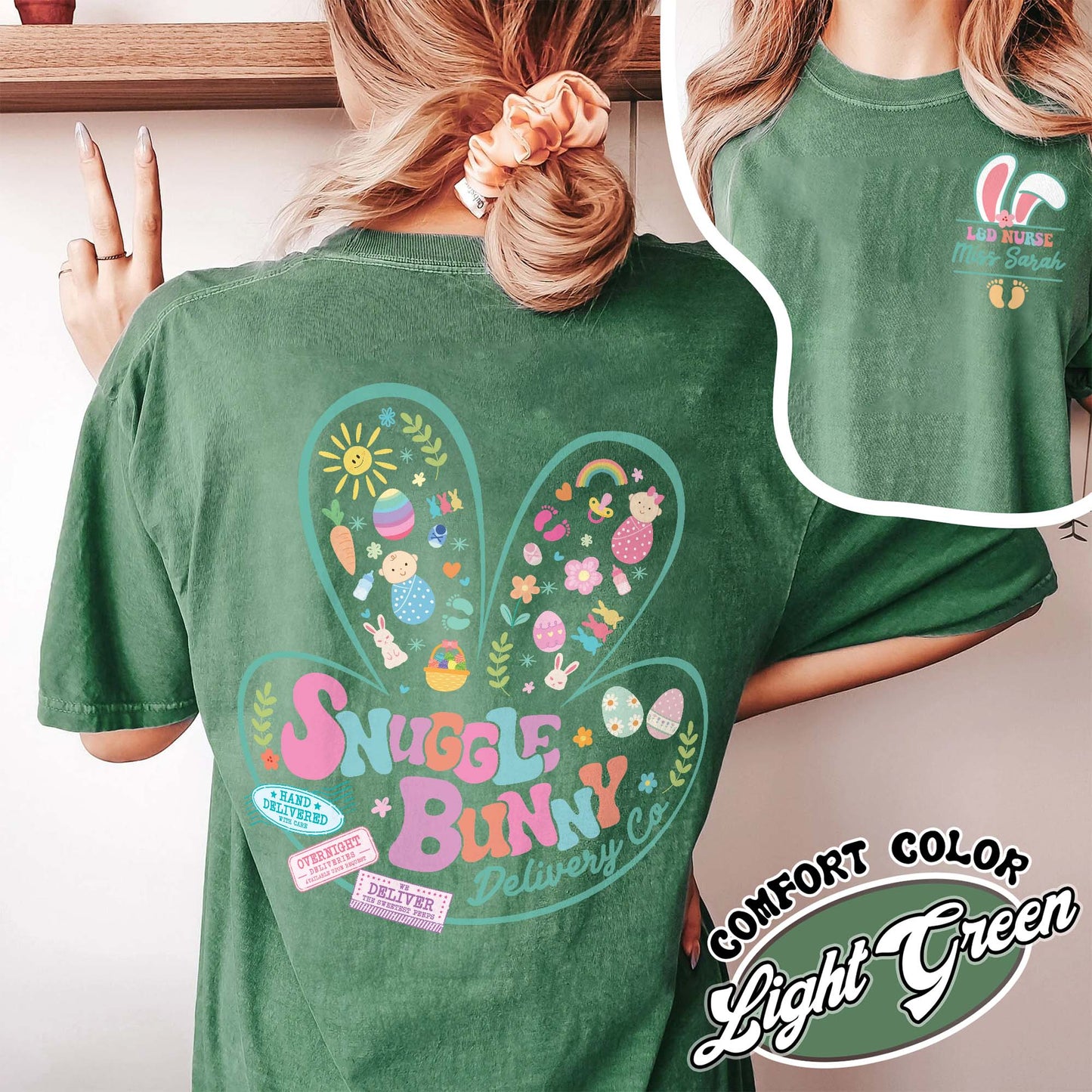 Easter Comfort Color Shirt, Custom Snuggle Bunny Delivery Co Shirt, Labor and Delivery Easter Shirt