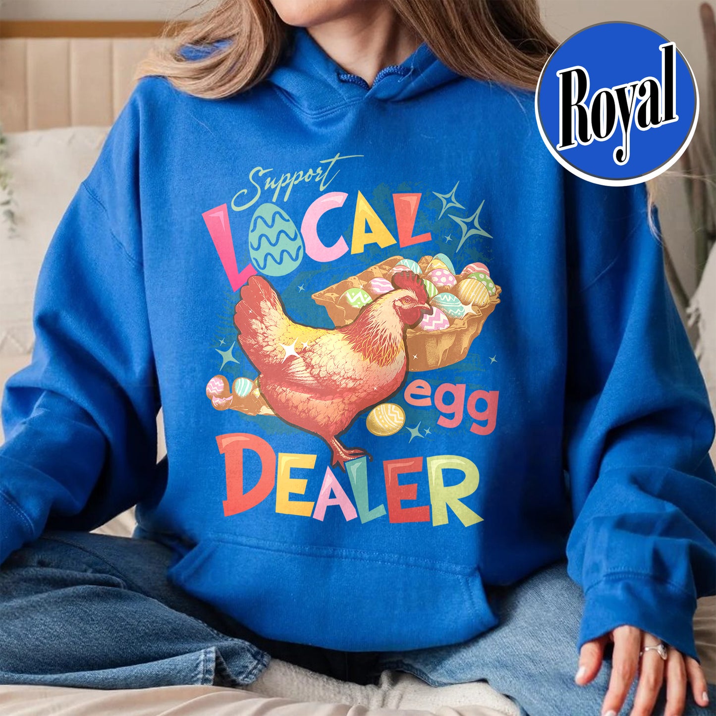 Easter Hoodie, Support Local Egg Dealer Hoodie, Happy Easter Hoodie, Farmer Easter Hoodie