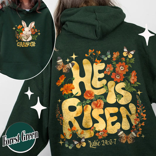 Easter Hoodie,He Is Risen Easter Hoodie,Floral Easter Hoodie,Jesus Easter,Easter Hoodie For Women