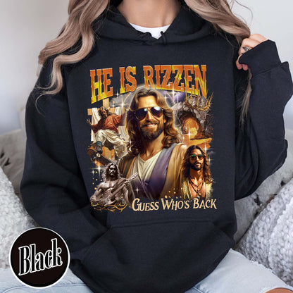 Easter Hoodie,Jesus Has Rizzen Vintage 90s Hoodie, Retro Graphic Hoodie, Funny Jesus Hoodie